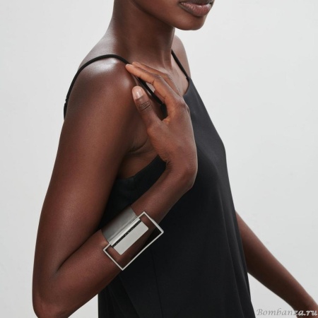 Браслет Katerina Vassou, Oriel, кафф, с кристаллами, KV23.2-305901 серебристый