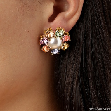 Серьги Dyrberg Kern, AUBRA SG PASTEL MULTI / WHITE PEARL, 460082 Серьги Dyrberg Kern, AUBRA SG PASTEL MULTI / WHITE PEARL, 460082