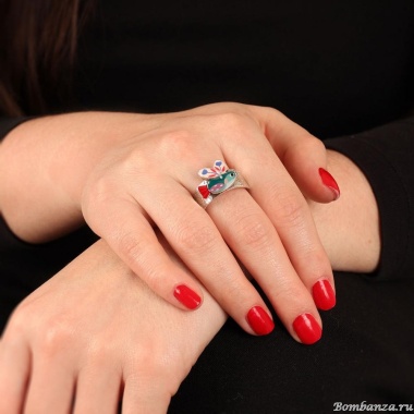 Кольцо TARATATA, Dans les nuages, разъемное, с цветной смолой, TT-H24-03404-10T бирюзовый Кольцо TARATATA, Dans les nuages, разъемное, с цветной смолой, TT-H24-03404-10T бирюзовый