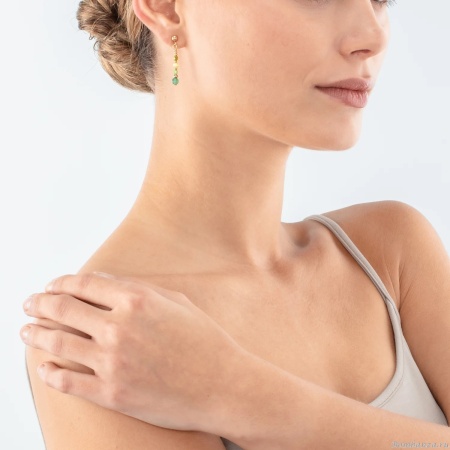 Серьги Coeur de Lion, Green, 4350/21-0500. Германия