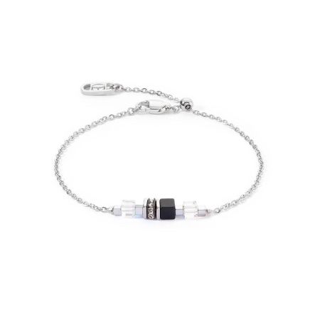 Браслет Coeur de Lion, Black-Silver, 5076/30-1317