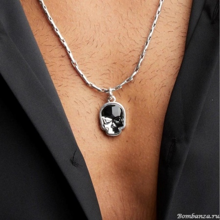 Колье VIDDA, Caribe, с австрийским кристаллом в форме черепа, VD22-01465 серый Колье VIDDA, Caribe, с австрийским кристаллом в форме черепа, VD22-01465 серый