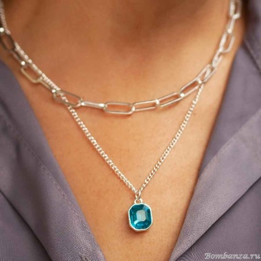 Колье Fiore Luna, Aquamarine, LN6103 S