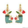 Серьги TARATATA, Basilic, с цветной смолой и бусинами, TT-T23-04716-20M золотистый Серьги TARATATA, Basilic, с цветной смолой и бусинами, TT-T23-04716-20M золотистый