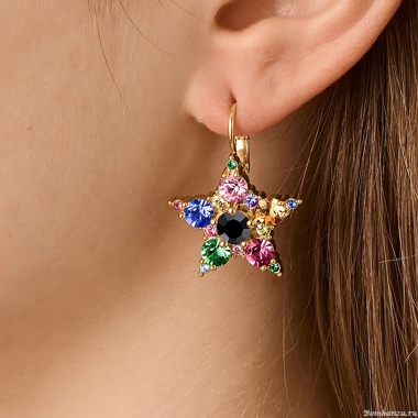 Серьги Dyrberg Kern, LIBRA SG RAINBOW, 450015 Серьги Dyrberg Kern, LIBRA SG RAINBOW, 450015