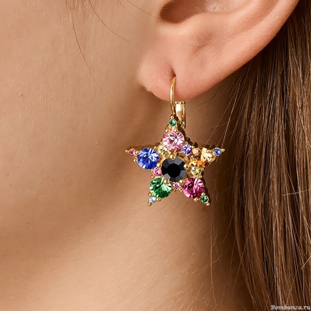 Серьги Dyrberg Kern, LIBRA SG RAINBOW, 450015 Серьги Dyrberg Kern, LIBRA SG RAINBOW, 450015