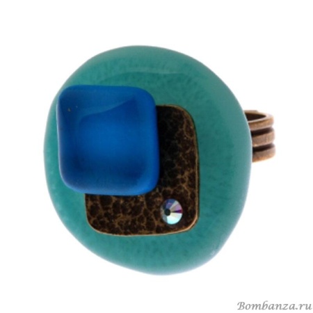 Кольцо Nathalie Borderie, NB5259/33 BL синий зеленый