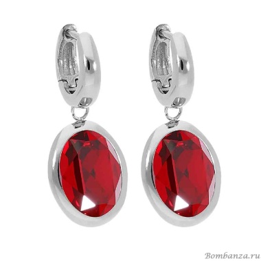 Серьги Qudo, Creole TIVOLA small S siam, 310509 R/S Серьги Qudo, Creole TIVOLA small S siam, 310509 R/S