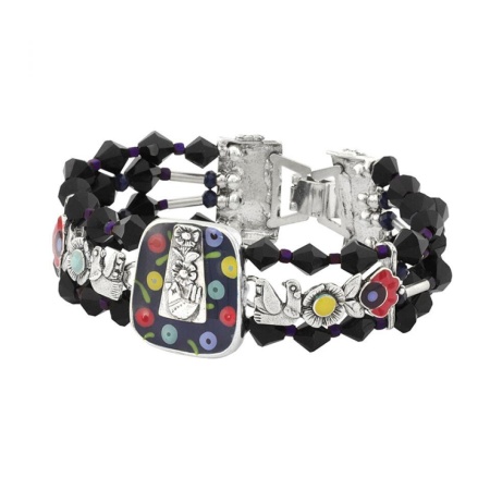 Браслет Taratata, Rive Gauche, стрейч, цветной эмалью и стеклянными бусинами, смола