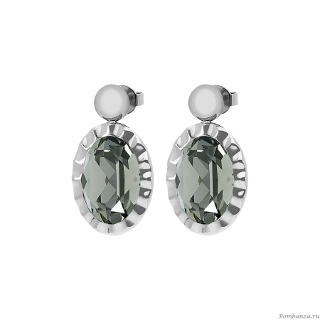 Серьги Qudo, TIVOLA UNICA big (S/P) Black diamond 2,65cm, 332039 Серьги Qudo, TIVOLA UNICA big (S/P) Black diamond 2,65cm, 332039