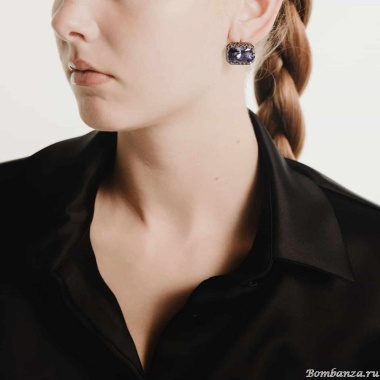 Серьги Katerina Vassou, Keystone, с кристаллом, KV24.2-401565BTANZANITE фиолетовый Серьги Katerina Vassou, Keystone, с кристаллом, KV24.2-401565BTANZANITE фиолетовый