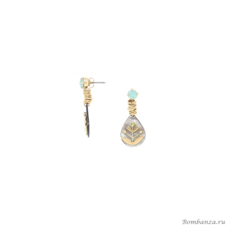 Серьги Franck Herval, Celinda, с перламутром и кристаллами Swarovski, FH25.2-12-69736 серый