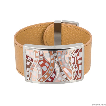 Браслет Fiore Luna, на кожаном персиковом ремешке, CB00230-17 R/S Браслет Fiore Luna, на кожаном персиковом ремешке, CB00230-17 R/S