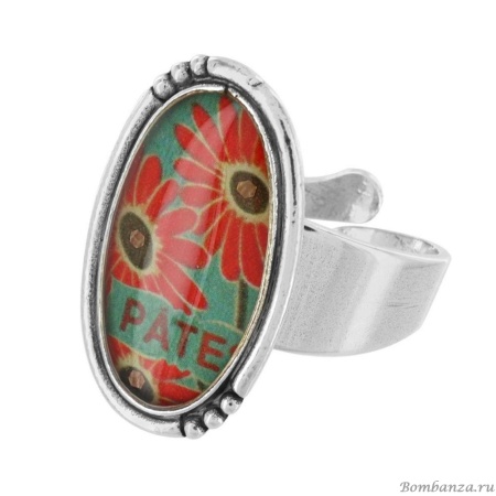 Кольцо TARATATA, Living room, разъемное, с цветной смолой и блестками, TT-H24-05416-104 синий