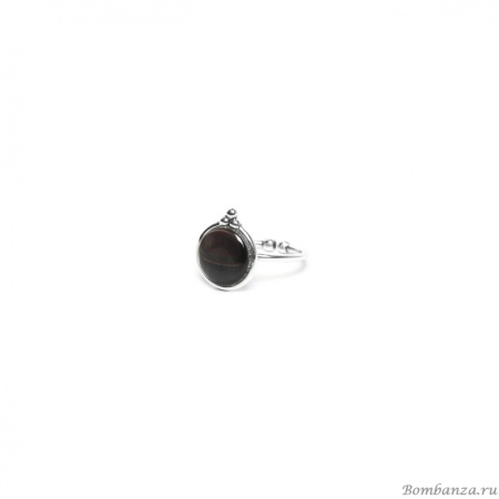 Кольцо Ori Tao, Lombok, разъемное,вставка из черного перламутра, OT22.1-19-29867 серебристый