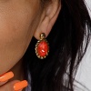Серьги Qudo, TIVOLA UNICA big (G/P) Crystal orange ignite 2,65cm, 332214 Серьги Qudo, TIVOLA UNICA big (G/P) Crystal orange ignite 2,65cm, 332214