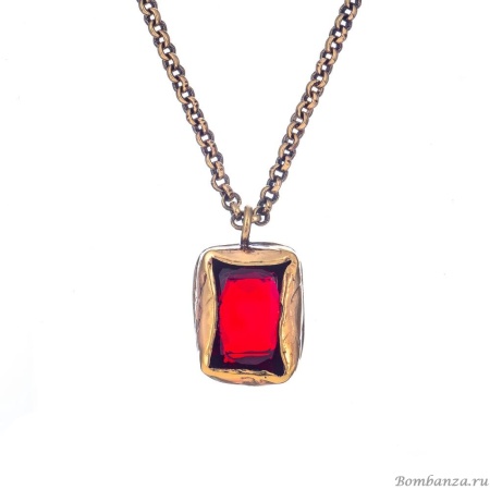 Колье Thot Gioielli, с рейнстоуном, TG25.1-CL585 красный Колье Thot Gioielli, с рейнстоуном, TG25.1-CL585 красный