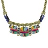 Колье Taratata, Nuances с цветной эмалью, стеклянными бусинами и текстилем