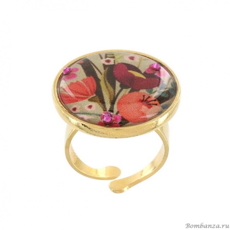 Кольцо Taratata, Atelier, разъемное, с цветной смолой и кристаллами, TT-H21-04406-205 (розовый)
