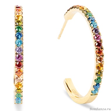 Серьги Coeur de Lion, Multicolour Rainbow-Gold, 0147/23-1535 Серьги Coeur de Lion, Multicolour Rainbow-Gold, 0147/23-1535
