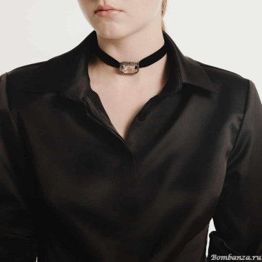 Чокер Katerina Vassou, Isometric, с кристаллом, KV24.2-401509BSHADE серый