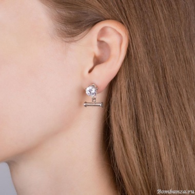 Серьги Moon Paris, Bohemia, асимметричные, 3 шт., с кристаллами, MB-21.07-002 серебристый Серьги Moon Paris, Bohemia, асимметричные, 3 шт., с кристаллами, MB-21.07-002 серебристый