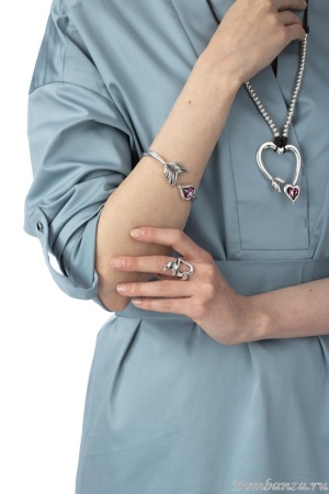 Кольцо Ciclon, Forever, металл, CN-EMO503 серебристый, 17