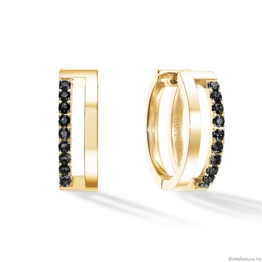 Серьги Coeur de Lion, Black-Gold, 0136/21-1316 Серьги Coeur de Lion, Black-Gold, 0136/21-1316