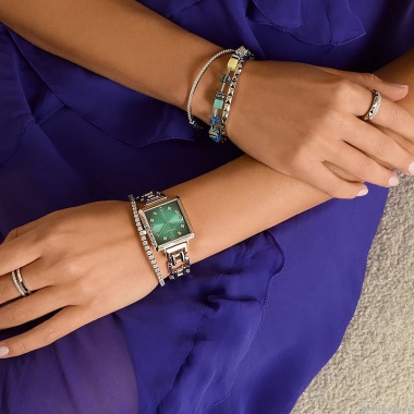 Набор Silver-Green (часы 1 шт., браслет 1 шт.), 7630/53-1705 Набор Silver-Green (часы 1 шт., браслет 1 шт.), 7630/53-1705