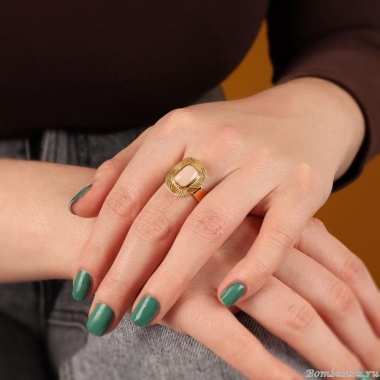 Кольцо TARATATA, Joyeuse, разъемное, со стеклянной бусиной, TT-H24-11419-201 белый