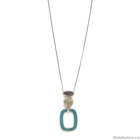 Колье Nature Bijoux, Solenzara, перламутр, песок, смола, тамаринд, NB24.1-15-43090 голубой