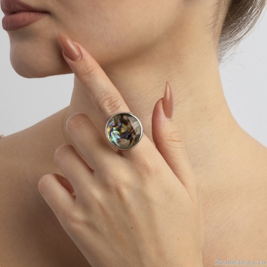 Кольцо Possebon, abalone безразмерное