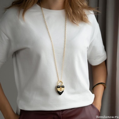 Колье Francesca Bianchi, с эмалью, FB25.2-61S черный