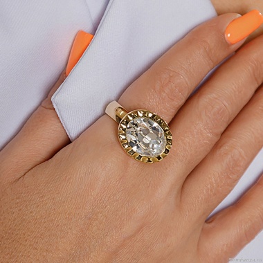 Кольцо Qudo, TIVOLA UNICA big (G/P) Crystal 56, 686702 Кольцо Qudo, TIVOLA UNICA big (G/P) Crystal 56, 686702