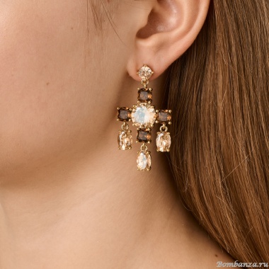 Серьги Dyrberg Kern, LEONORA SG GOLDEN /BROWN, 450000 Серьги Dyrberg Kern, LEONORA SG GOLDEN /BROWN, 450000