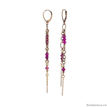 Серьги Lanzerotti, Elisir, с рубином, LZ-25.10-319 розовый