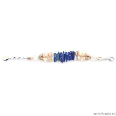 Браслет Nature Bijoux, Nautika, жемчуг, яшма, перламутр, лазурит, NB22.1-13-34043 синий