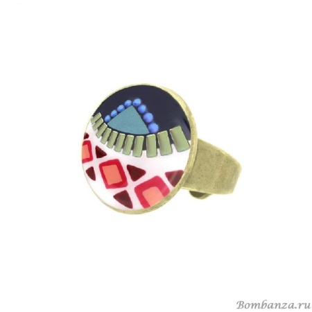 Кольцо Taratata, Seduction, разъемное, бронзовое с цветной эмалью и кристаллами, TT-E19-02404-30M