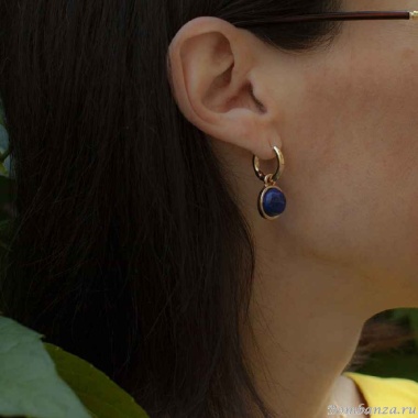 Серьги Fiore Luna, NATURAL LAPIS