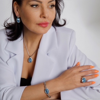 Кольцо Qudo, TIVOLA UNICA big (S/P) Aquamarine 58, 686505 Кольцо Qudo, TIVOLA UNICA big (S/P) Aquamarine 58, 686505