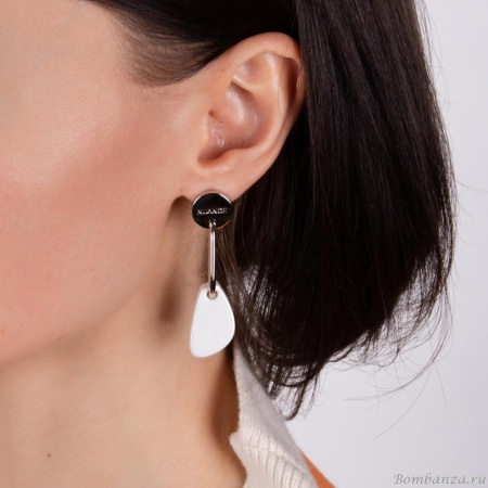 Серьги Nuance, Nuance, асимметричные, NFN-23.03-050 серебристый