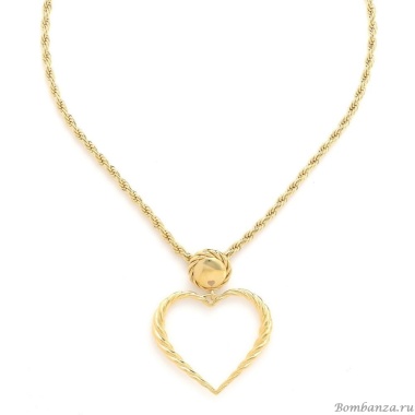 Колье ORI TAO, Merida, с сердцем, OT24.2-15-31822 золотистый