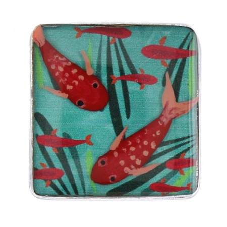 Кольцо Taratata, Zigzag, разъемное, серебристое, с цветной  вставкой, TT-E20-21435-104