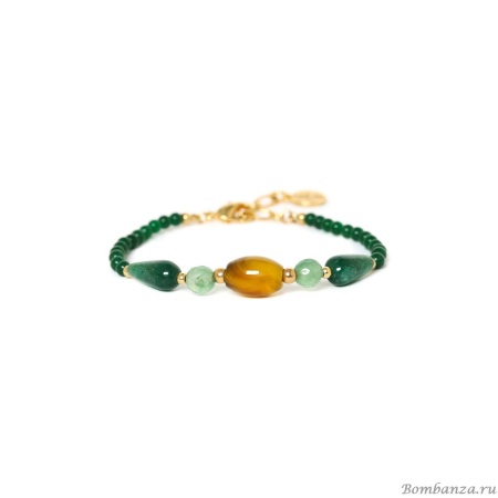 Браслет Nature Bijoux, Agate verde, с жадом и авантюрином, NB23.2-13-43273 зеленый
