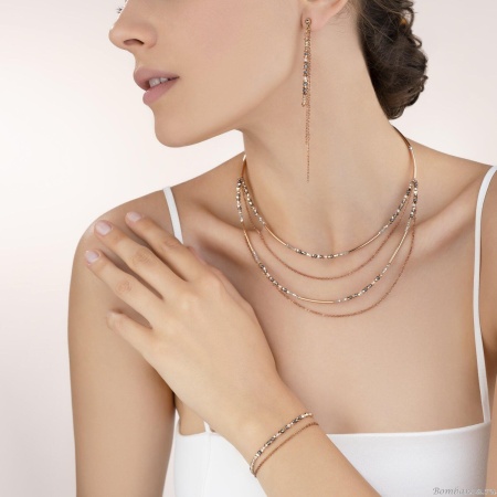Серьги Coeur de Lion, Rose Gold-Grey 5040/21-1200. Германия