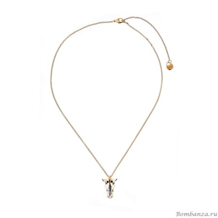 Колье Polina Firenze, жираф с эмалью, PF25.2-PE2537 бежевый