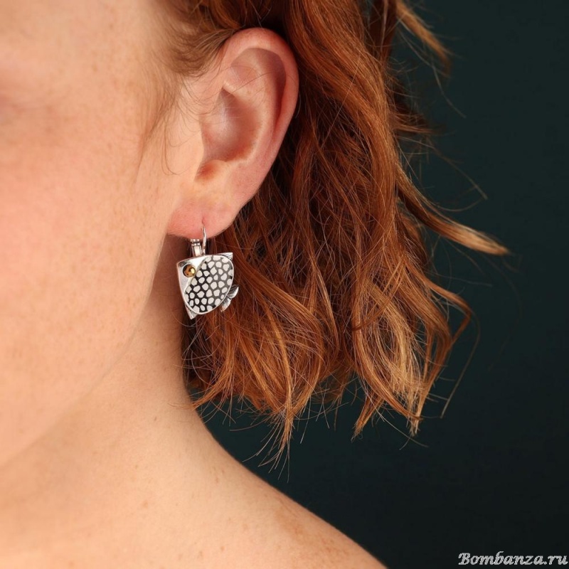 Серьги TARATATA, Sushi, с цветной смолой и стеклянными бусинами, TT-T25-06721-104 синий