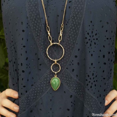 Колье Fiore Luna, GREEN AVENTURINE, LN3171-5 G/G