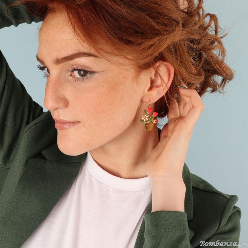 Серьги TARATATA, Basilic, с цветной смолой, TT-T23-04713-20M золотистый Серьги TARATATA, Basilic, с цветной смолой, TT-T23-04713-20M золотистый