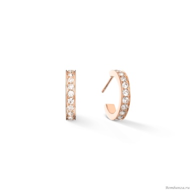 Серьги Coeur de Lion, Crystal-Rose Gold, 0127/21-1822 Серьги Coeur de Lion, Crystal-Rose Gold, 0127/21-1822